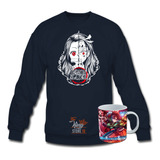 Poleron Polo + Taza, Nezuko Modo Demonio, Demon Slayer, Kimetsu No Yaiba, Anime / The King Store