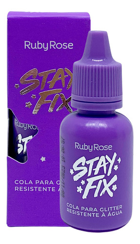 Cola Para Glitter 10ml Stay Fix Ruby Rose Hb-584