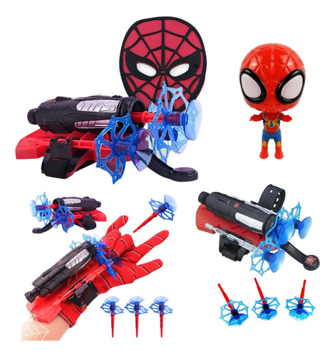 Brinquedo Luva Lança Teia + Máscara Homem Aranha Presente