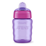 Vaso Entrenador Bebes Avent 9oz Boquilla Flexible 9m+ Lila