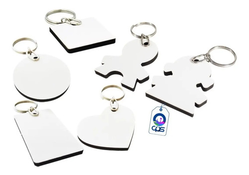 Llavero De Mdf De 5mm Para Sublimar Ambas Caras 10 Piezas