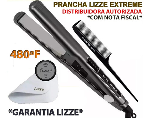 Prancha Chapinha Lizze Extreme 220v + Kit Limpeza Polimento