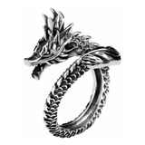 Anillo Dragón Plata Ley .925 Ajustable