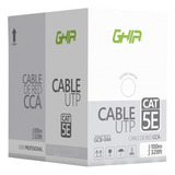 Bobina De Cable Marca Ghia Cat5e Utp Cca Gris 100m Ce Gcb-04