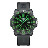 Reloj De Pulsera Luminox Para Hombre Negro X2.2067 Bisel Verde