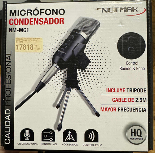 Micrófono Condensador Netmak Nm-mc1