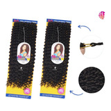 Combo 2 Apliques Cabelo Orgânico Crochet Braids 75cm Jessica Cor Castanho Escuro Cor 2