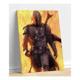 Mandalorian Cuadro Starwars Decorativo Moderno Pieza Living