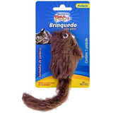 Brinquedo Bichinho Rato Ratinho De Pelúcia Para Gato Pet-372 Cor Marrom