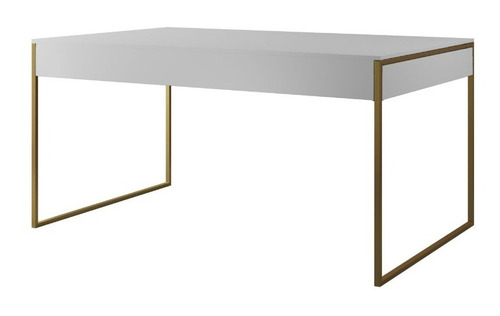 Mesa Industrial Ferro Dourado Caixote Filadélfia 120x75cm