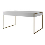 Mesa Industrial Ferro Dourado Caixote Filadélfia 120x75cm