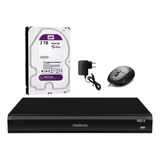 Kit 8 Cameras Intelbras, Dvr 8ch Fullhd, Purple 2t