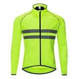 Chaqueta Manga Larga Bicicleta Jersey Viento Abrigo Reflecta