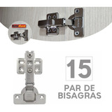 Bisagra Bidimensional Recta 4 Perforaciones 15 Juegos Con Tornillos Handy Home