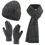 Conjunto De Gorro, Bufanda Y Guantes De Invierno Para Mujer