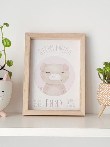 Cartel Puerta Clinica Regalo Baby Shower Nordico Animales