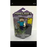 Figura Minecraft Steve Azul Build A Portal Mattel Herobrain 