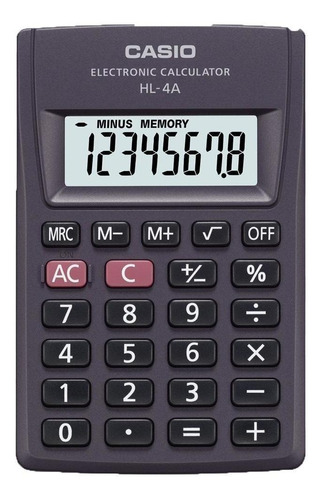 Calculadora Casio Básica Ultraportátil 8dígitos Hl4a -preta