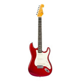 Guitarra Eléctrica Sx Vintage Series Sst62+ De Tilo Candy Apple Red Brillante Con Diapasón De Palo De Rosa