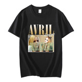 Canada Singer Avril Lavigne Playera Negra Hombre Algodón Ca