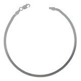 Pulsera Cinta Delgada 3mm Plata Fina 925