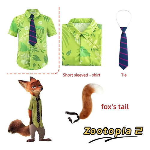 Disfraces Zootopia Nick Camisa Corbata+cola Zorro Halloween Carnaval Adulto Unisex Niños Regalos | MercadoLibre