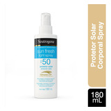 Protetor Solar Sun Fresh Light Spray Fps 50 180ml Neutrogena Fragrância Lavanda Tipo De Embalagem Pote