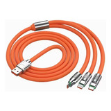 Multicargador 2m Cable De Carga 3 En 1 120w 2pcs