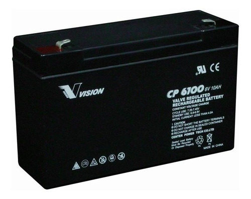 Bateria Vision Cp6100 6v 10ah Para Autitos Juguetes Coches