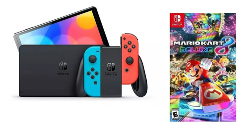 Nintendo Switch 64gb Oled Neon 2.0 Y Juego Mario Kart 8