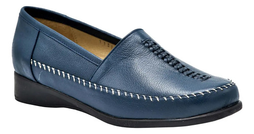 Zapato Dama Capricho 13018 Piel Marino Cmodo 22 Al 26