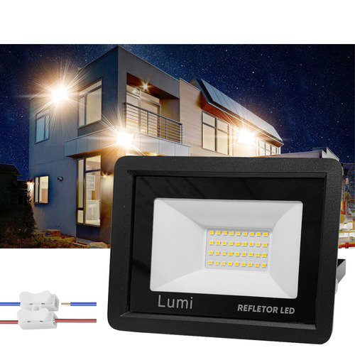 Refletor Led Smd 100w Branco Quente Ip66 Bivolt Prova D'água Cor Da Carcaça Preto Cor Da Luz Branco-quente