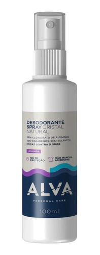 Desodorante Spray Lavanda Cristal 100ml Importado Alva 