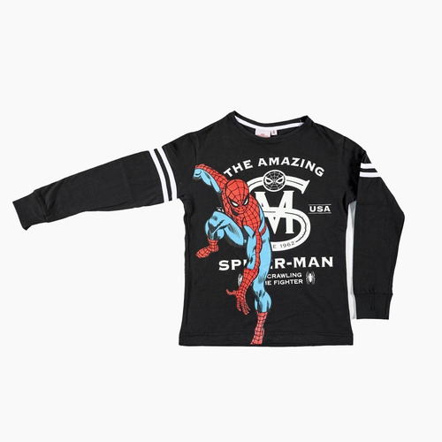 Remera Spiderman Marvel® Niños Manga Larga Licencia Oficial