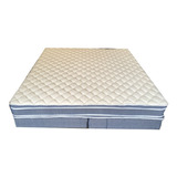 Sommier Colchon Espuma Top King 190x180cm Blanco Y Gris