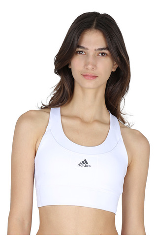 Top Entrenamiento adidas Medium Support Pocket Mujer En Blan