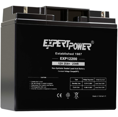 E109 Batería Recargable 12v 20ah/20hr Expert Power Exp12200