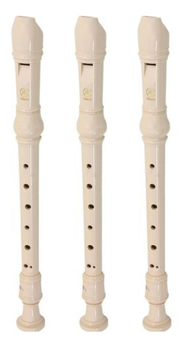 Kit 3 Flauta Germânica Soprano Yamaha Yrs23g P/ Escolas +nf