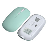 Mouse De Modo Duplo Sem Fio Bluetooth Recarregável Portátil Cor Modelo De Carregamento De Modo Duplo: Verde Claro