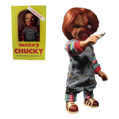Muñeco Chucky Mezco 15 Pulgadas Child's Play 3 Cara de Pizza Coleccionable | Envío gratis