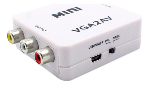 Adaptador Escalador Vga A Av, Convertidor, Compatible Con Vg