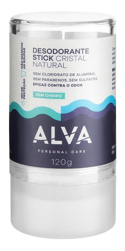 Desodorante Crystal Stick Sensitive Alva 120g Natural Vegano