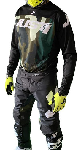 Conjunto Motocross Enduro Atv Camo Just1