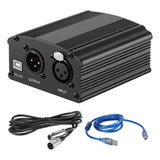 Phantom Power 48v Para Micrófono Condensador Xlr Y Usb Cable