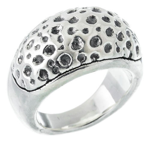 Anillo De Plata 925 Inflado Electro Hoyos Bombe