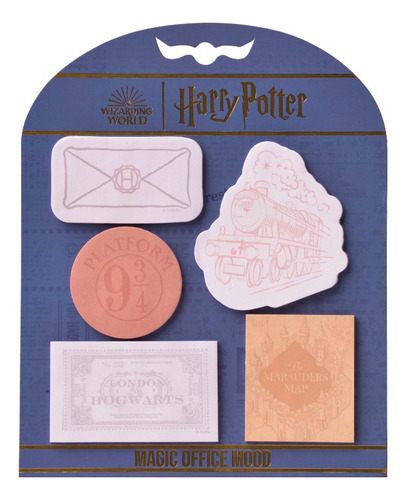 Set De Notas Harry Potter Mooving X 125 Hojas Adhesivas