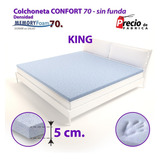 Colchoneta De Memory Foam 70kg Con Gel De 5cm King