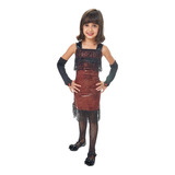 Fantasia Vestido Infantil Melindrosa Com Luvas Carnaval Luxo