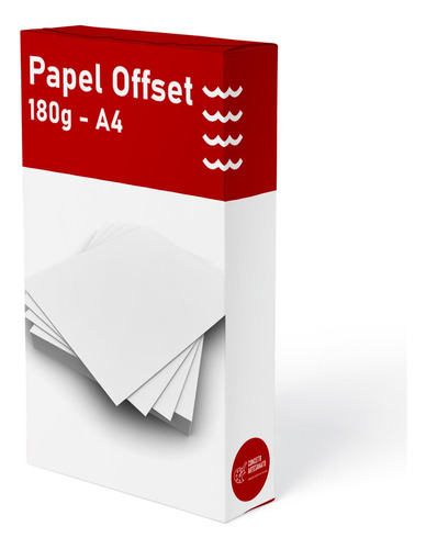 Papel Offset 180g Caixa Com 125 Folhas Tamanho A4 Branco