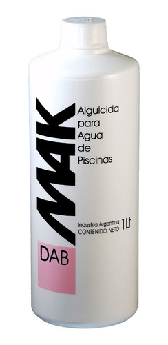 Alguicida Para Piscinas Para Agua Blanda 1 Litro Mak Dab